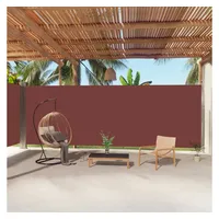 vidaXL Seitenmarkise Ausziehbar Braun 220x1000 cm