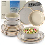 sänger Tafelservice Rio Perlgrau | 18 teilig, Steingut | Gr.: onesize