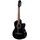 Gewa E-Akustik Klassikgitarre Basic Plus, Decke Fichte, Korpus Line, 4/4,Slim Body, schwarz