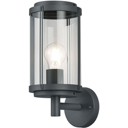 Wand Strahler Fernbedienung ALU Garten Leuchte Außen Lampe Anthrazit dimmbar im Set inkl. RGB LED Leuchtmittel