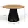 dekori.interiors Dekori_Interiors Esstisch, Schwarz Holz, Rund, 90x77x140 cm, Esszimmer, Tische, Esstische