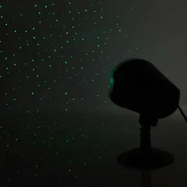 Nedis Dekoratives Licht LED- und Laserprojektor Bunte LED grüner Laser Innen- und Aussenbereich | Fernbedienung, Schwarz