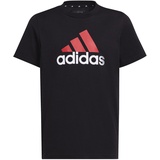 adidas T-Shirt Kinder - schwarz mit rotem Logo, 164cm 13-14A