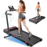 laufband für zuhause mit Neigung, 6 IN 1 Walking Pad mit 0~15% Automatischer Steigung, 3.0HP Klappbar Laufband für Zuhause & Büro mit Lautsprecher,Bis 136kg Belastbar
