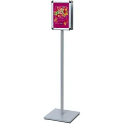 SHOWDOWN Displays Showdown Infoständer Design Standard DIN A4 - Doppelseitig - Aluminium / Stahl - Silber