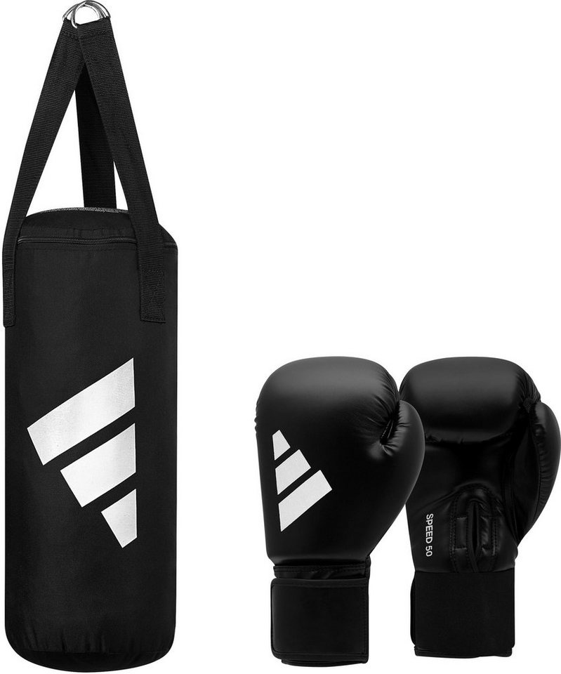 adidas Performance Boxsack Junior Boxing Set (Set, mit Boxhandschuhen) schwarz 