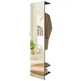 furn.design Garderobe in grau matt Kompaktgarderobe mit Spiegel 50 x 200 cm,