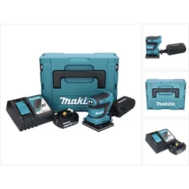 Makita DBO 480 RG1J Akku Schwingschleifer 18 V 112 x 102 mm + 1x Akku 6,0 Ah + Ladegerät + Makpac