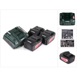 Metabo Basis-Set Li-Power 3 x 5,2 Ah + Schnellladegerät 685048000