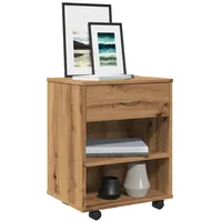 VidaXL Rollcontainer Artisan-Eiche 46x36x59 cm Holzwerkstoff