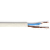Pro Elec PEL01028 2192Y Flaches 2-adriges Netzkabel, 3 A, Weiß, 50 m