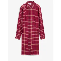 bonprix Flanell-Hemdkleid mit Karomuster, rot, 42, Flanell