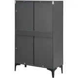 [en.casa] Vitrine Søndersø 70 x 31 x 115 cm Dunkelgrau