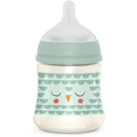Suavinex Babyflasche 150 ml mit physiologischem Sauger SX Pro aus Silikon, mit Anti-Colic-Ventil, Langsamer Nahrungsfluss (S), für Neugeborene, für Babys +0 Monate, Bonhomia, Grün