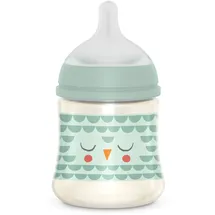 Suavinex Babyflasche 150 ml mit physiologischem Sauger SX Pro aus Silikon, mit Anti-Colic-Ventil, Langsamer Nahrungsfluss (S), für Neugeborene, für Babys +0 Monate, Bonhomia, Grün