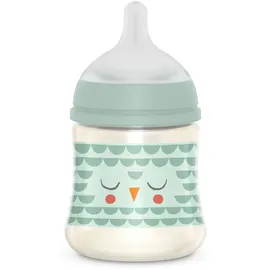 Suavinex Babyflasche 150 ml mit physiologischem Sauger SX Pro aus Silikon, mit Anti-Colic-Ventil, Langsamer Nahrungsfluss (S), für Neugeborene, für Babys +0 Monate, Bonhomia, Grün