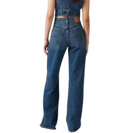 Levi's Ribcage Wide Leg Jeans mit High Waist in Mittelblau W27 / L30