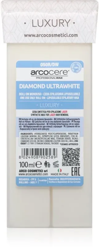 Arcocere Luxury Diamond Ultrawhite Enthaarungswachs roll-on 100 ml