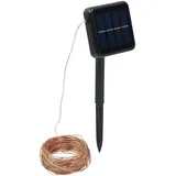 Lunartec Solar-Lichterkette inkl. Dämmerungssensor 32 m Kupfer