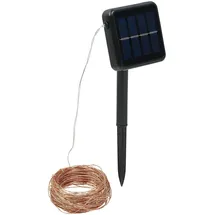 Lunartec Solar-Lichterkette inkl. Dämmerungssensor 32 m Kupfer