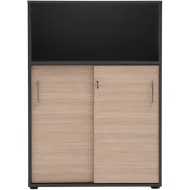 MÖBELPARTNER Metz Aktenschrank 80,1 x 38,2 x 113,4 cm silber