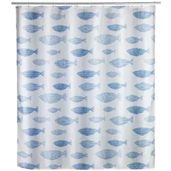 WENKO Anti-Schimmel-Duschvorhang »Aquamarin«, B: 180 cm - bunt
