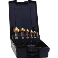 EXACT Exact, Kegelsenker-Set Ø 6,3-20,5mm, HSS-TIN, 90°, 6-tlg., DIN335