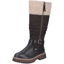 Rieker 93092 Damen schwarz/nougat/wood 38