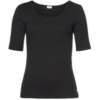 LASCANA Damen Pyjamaoberteil schwarz Gr.32/34