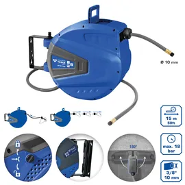 BRILLIANT TOOLS Automatischer Druckluftschlauch-Aufroller, Ø 10 mm x 15 m