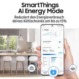 Samsung RB53DG703CS9EF RB6000D Kühl-Gefrierkombination (538 l, 2030 mm hoch, Edelstahl)