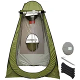 Duschzelt Pop Up, Camping Duschkabine, Duschzelt Camping, Toilettenzelt Camping, Dusch Zelt, Umkleidezelt, Duschkabine für Outdoor, 120 x 120 x 190 cm (Grün)