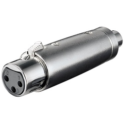 Goobay XLR-Adapter, Cinch-Buchse zu XLR-Buchse - XLR-Buchse (3-Pin) > Cinch-Buchse