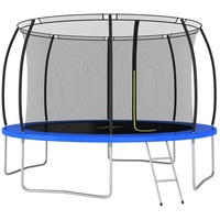 vidaXL Trampolin Set 366 cm inkl. Sicherheitsnetz blau