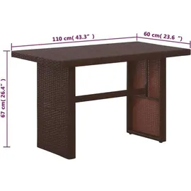 vidaXL Gartenset 3-tlg. braun
