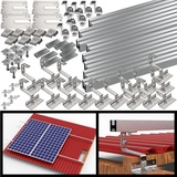 Revolt 68-teiliges Dachmontage-Set für 4 Solarmodule, flexibel