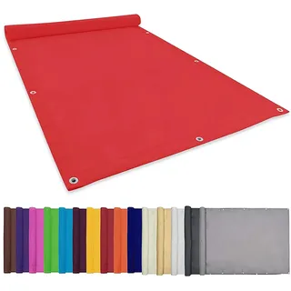 Sonnensegel Sonnenschutz 2x5M Sonnenschutz | Wetterschutz | Wasserabweisend Schattensegel Sonnensegel Rechter Winkel Mit Spannseilen Für Garten Terrasse Balkon, Rot, 22073