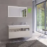 Keuco Stageline Waschtisch-Unterschrank 32882180000 120 x 62,5 x 49 cm, Dekor Cashmere, Glas Cashmere klar, ohne Elektrik