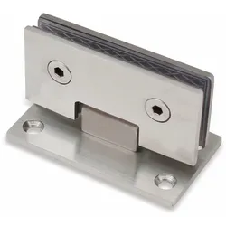 Edelstahl Glastürscharnier, Wand/Glas mittig