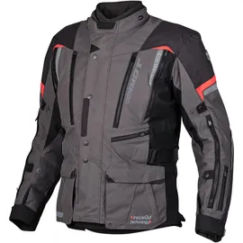 Germot InsideOut Motorrad Textiljacke, schwarz/anthrazit/rot, M