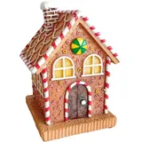 FD Figur Lebkuchenhaus 13,5 x 9 x 9,5 cm braun