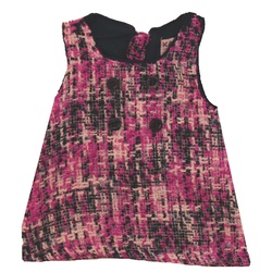 KANZ Mini-Kleid farbenfrohes Kinder ärmelloses-Kleid mit Karierten-Muster Mehrfarbig - 56