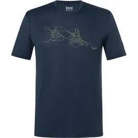 super.natural Herren Kanulines T-Shirt (Größe L, blau)