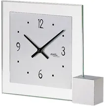 AMS Tischuhr modern Aluminium und Glas - AMS Modell: 102