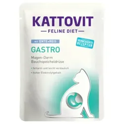 Katzen - Nassfutter KATTOVIT Feline Diet Gastro Ente & Reis, 85 g