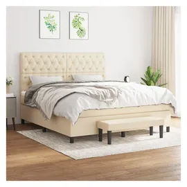vidaXL Boxspringbett 160 x 200 cm Creme