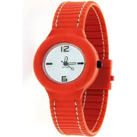 Hip Hop Uhr 32 mm Silikonarmband Orange
