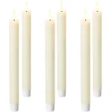 Beliani LED Kerzen 6er Set 24 cm Cremeweiß