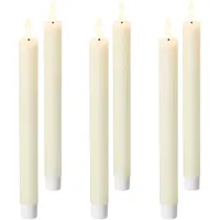Beliani LED Kerzen 6er Set 24 cm Cremeweiß