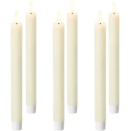 Beliani LED Kerzen 6er Set 24 cm Cremeweiß